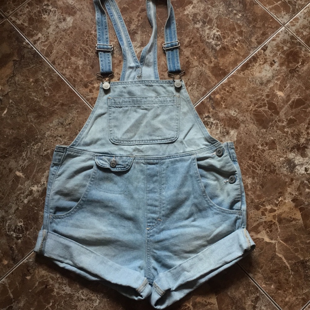 Light Blue Hollister Overall Shorts💙